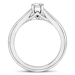 18ct White Gold 0.40ct Round Diamond Orchid Setting Ring