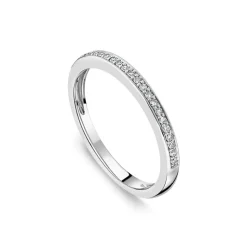 9ct White Gold 0.45ct Square Cluster Halo & Diamond Shoulders Bridal Set