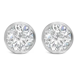 9ct White Gold Cubic Zirconia Stud Earrings