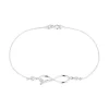 9ct White Gold Cubic Zirconia 'Love You' Infinity Bracelet