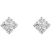 9ct White Gold Cubic Zirconia Stud Earrings
