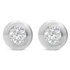 9ct White Gold Cubic Zirconia Stud Earrings