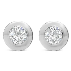 9ct White Gold Cubic Zirconia Stud Earrings