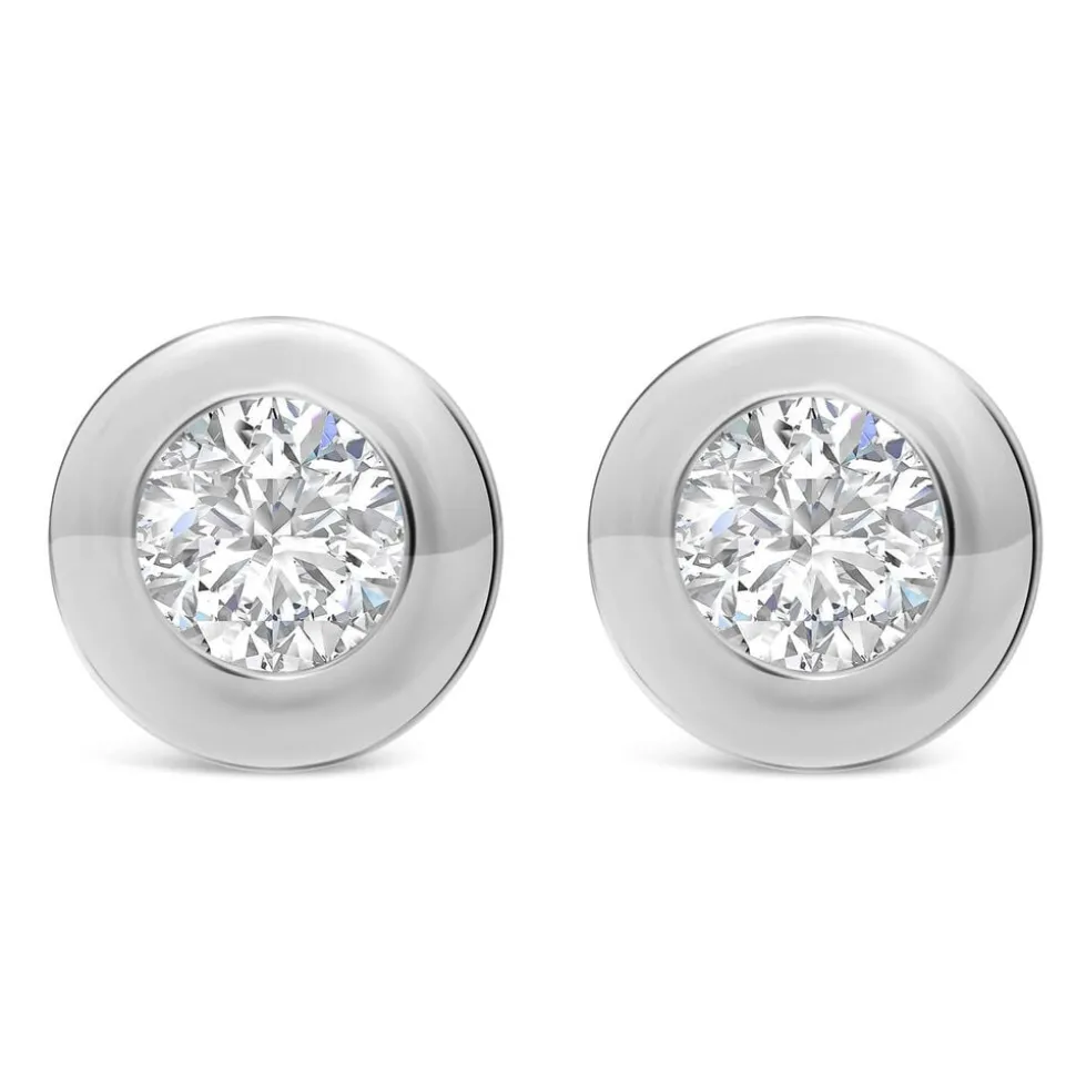9ct White Gold Cubic Zirconia Stud Earrings