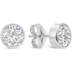 9ct White Gold Cubic Zirconia Stud Earrings