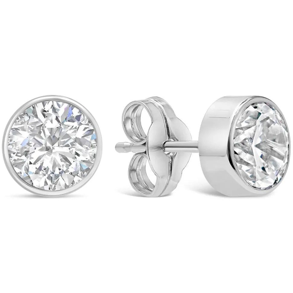 9ct White Gold Cubic Zirconia Stud Earrings