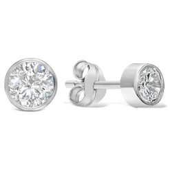 9ct White Gold Cubic Zirconia Stud Earrings
