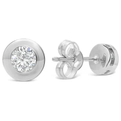 9ct White Gold Cubic Zirconia Stud Earrings
