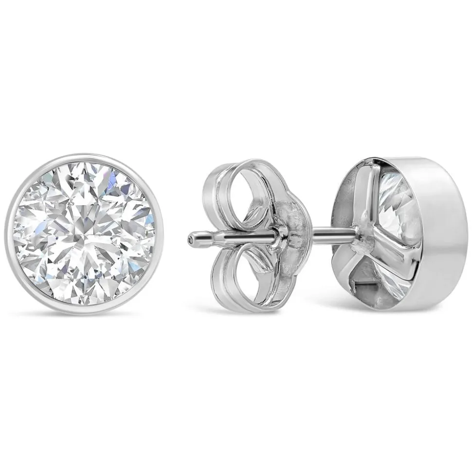 9ct White Gold Cubic Zirconia Stud Earrings