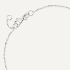 9ct White Gold Cubic Zirconia Set Open Clover Petal Bracelet