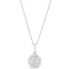 9ct White Gold Diamond Cluster Illusion Halo Pendant