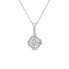 9ct White Gold Diamond Illusion Flower Pendant