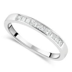 18ct White Gold Diamond 2mm Wedding Ring