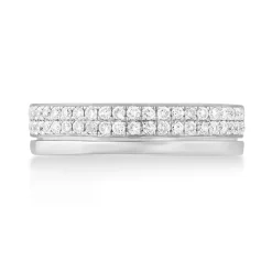 18ct White Gold Diamond 1.5mm Wedding Ring
