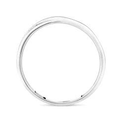 9ct White Gold Diamond 3mm Twist Wedding Ring
