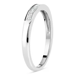 18ct White Gold Diamond 2mm Wedding Ring