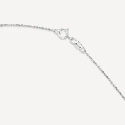 9ct White Gold Diamond Set Double V Necklet