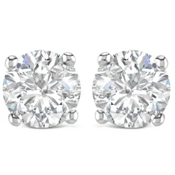 18ct White Gold Diamond Stud Earrings