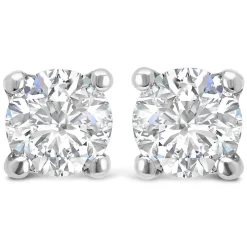 9ct White Gold Diamond Stud Earrings