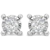 9ct White Gold Diamond Stud Earrings