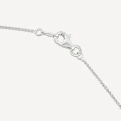 9ct White Gold Double Heart Diamond Set Necklet