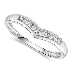 9ct White Gold Dress Ring
