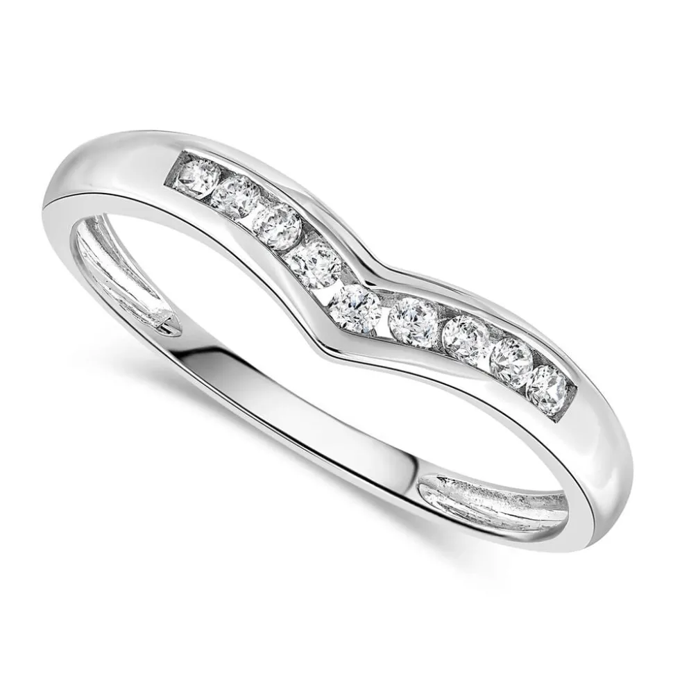 9ct White Gold Dress Ring