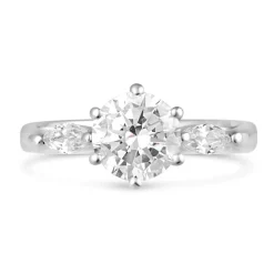 9ct White Gold Dress Ring