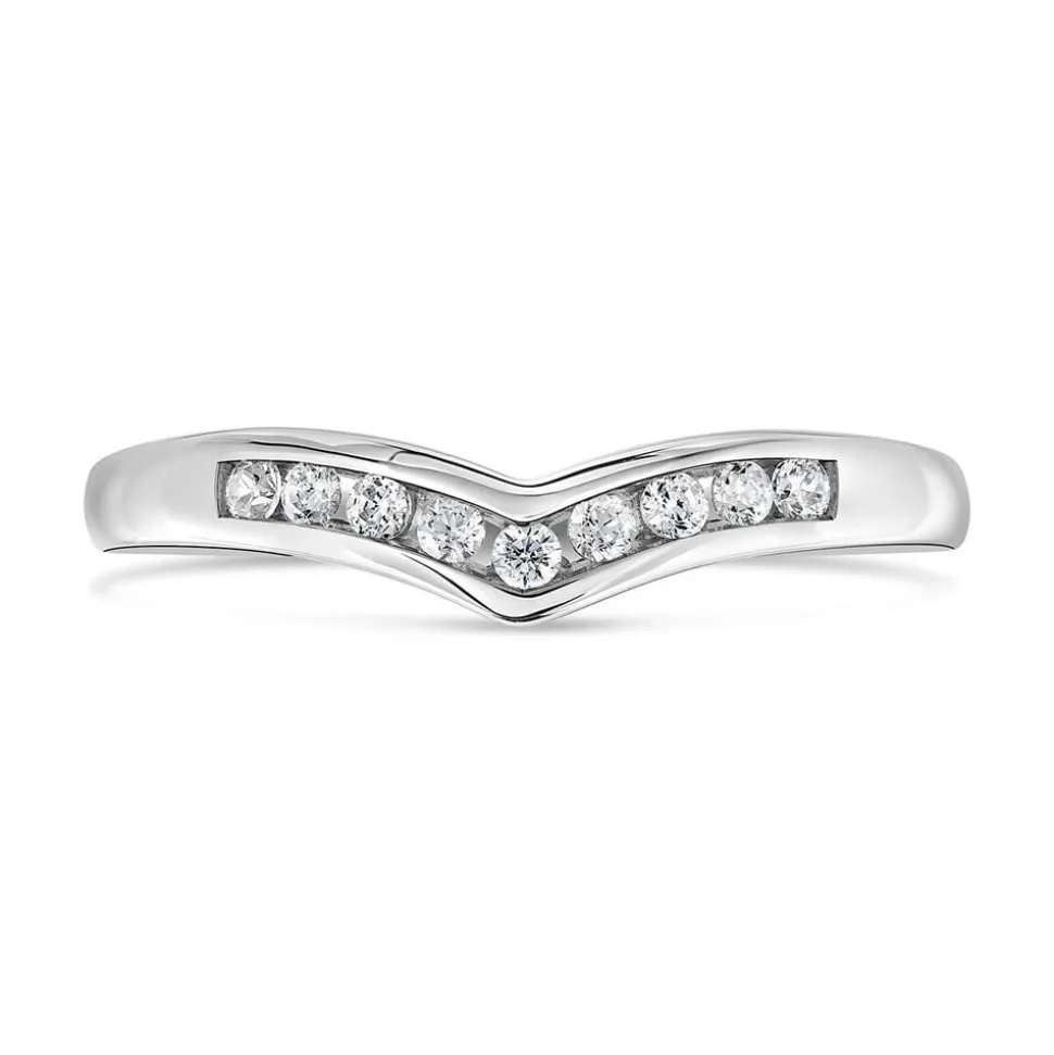 9ct White Gold Dress Ring