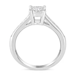 9ct White Gold Engagement Ring