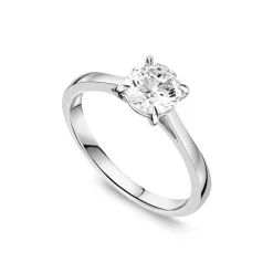 18ct White Gold Lab Grown 1ct Round Brilliant Diamond Engagement Ring