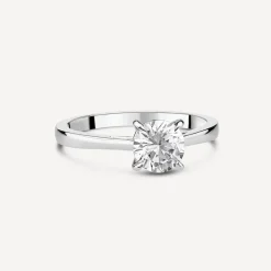 18ct White Gold Lab Grown 1ct Round Brilliant Diamond Engagement Ring