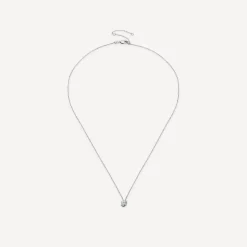9ct White Gold Lab Grown 0.50ct Diamond Round Brilliant Pendant