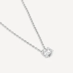 9ct White Gold Lab Grown 0.50ct Diamond Round Brilliant Pendant