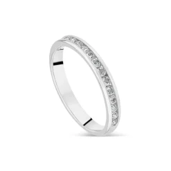 18ct White Gold 2.5mm 0.20ct Diamond Channel Set Wedding Ring