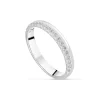18ct White Gold 3mm 0.20ct Diamond Offset Wedding Ring