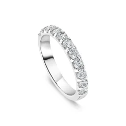 9ct White Gold 3mm 0.75ct Diamond Split Claw Wedding Ring