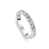 18ct White Gold 3mm 0.50ct Diamond Pave Set Wedding Ring