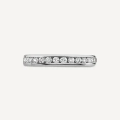 18ct White Gold 3mm 0.35ct Diamond Channel Set Wedding Ring