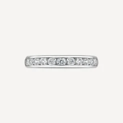 9ct White Gold 3.5mm 0.60ct Diamond Channel Set Wedding Ring