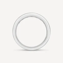 18ct White Gold 3.5mm 0.67ct Diamond Pave Set Wedding Ring