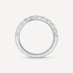 9ct White Gold 3mm 0.75ct Diamond Split Claw Wedding Ring