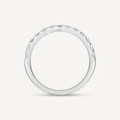 18ct White Gold 2.5mm 0.45ct Diamond Triangle Claw Wedding Ring