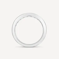 18ct White Gold 3mm 0.50ct Diamond Pave Set Wedding Ring