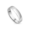 9ct White Gold 4mm Flat Court Wedding Ring