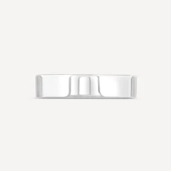 9ct White Gold 4mm Flat Court Wedding Ring
