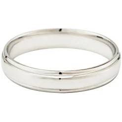 9ct White Gold 4mm Gents Wedding Ring