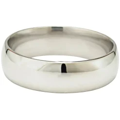 9ct White Gold 6mm Gents Wedding Ring