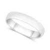 9ct White Gold 4mm Gents Wedding Ring