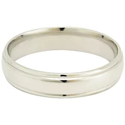 9ct White Gold 5mm Gents Wedding Ring